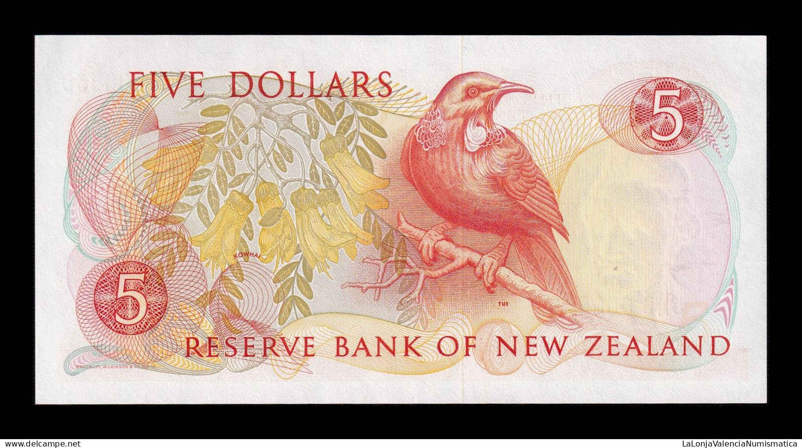 Nueva Zelanda New Zealand 5 Dollars ND (1981-1992) Pick 171c Sc Unc - New Zealand