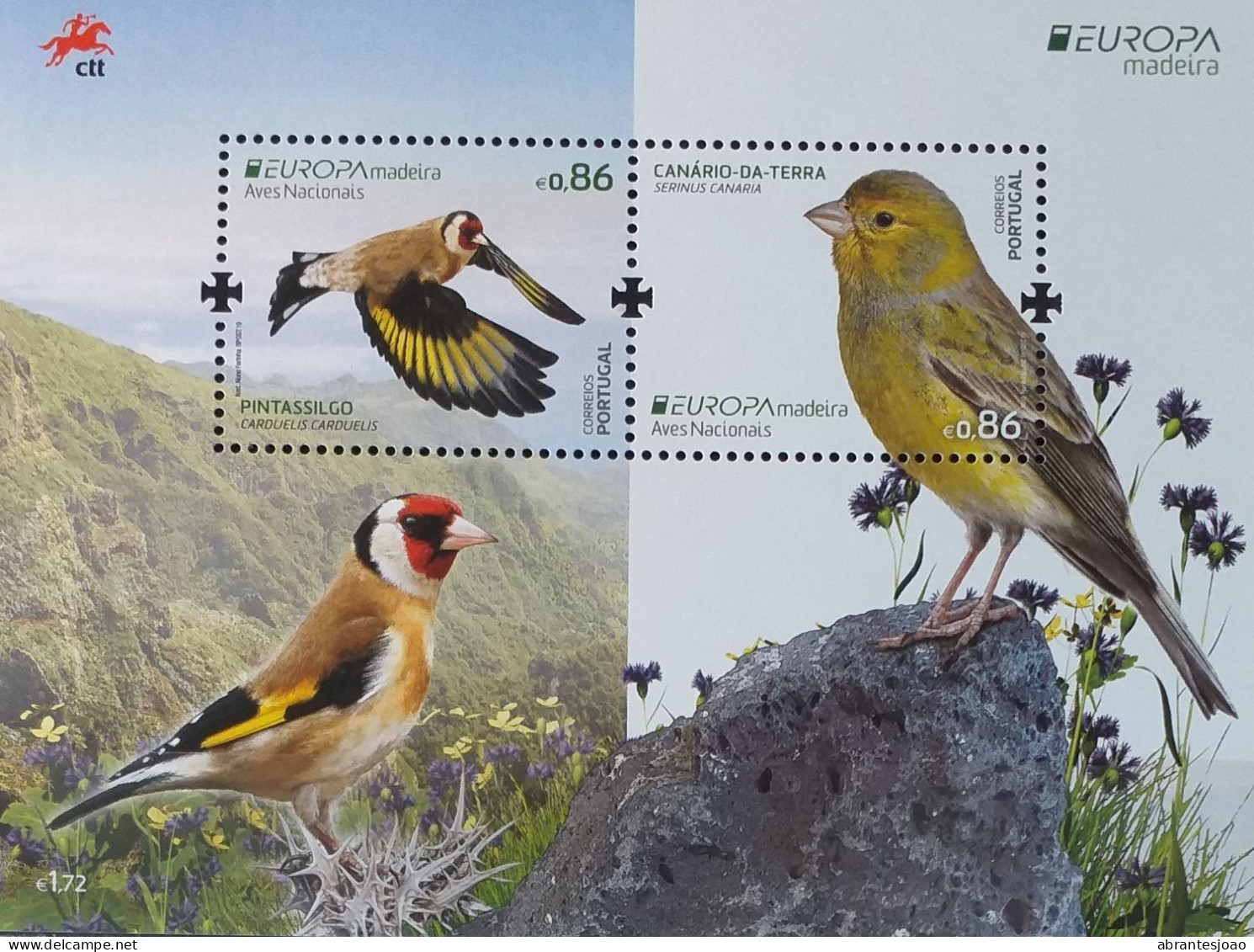 2019 - Portugal - MNH - EUROPA - National Birds - Continent, Azores And Madeira - 3 Blocks Of 2 Stamps - Blocks & Sheetlets