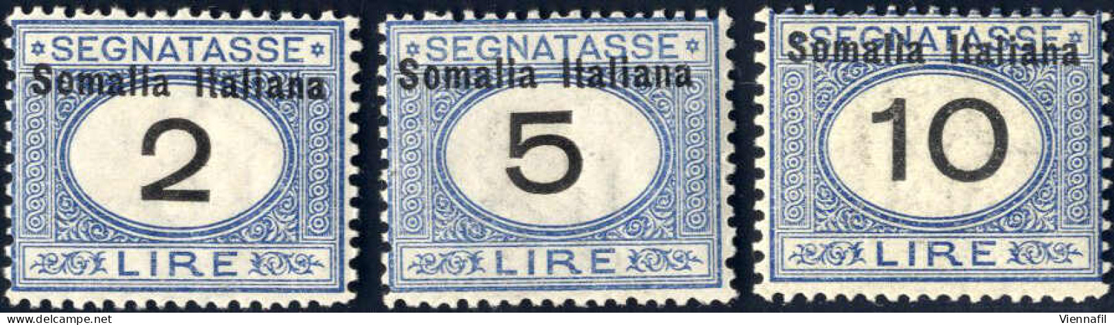 * 1926, Segnatasse D'Italia Con Soprastampa "Somalia Italiana" In Alto E Moneta Italiana, Arancio E Nero E Azzurro E Ner - Somalia