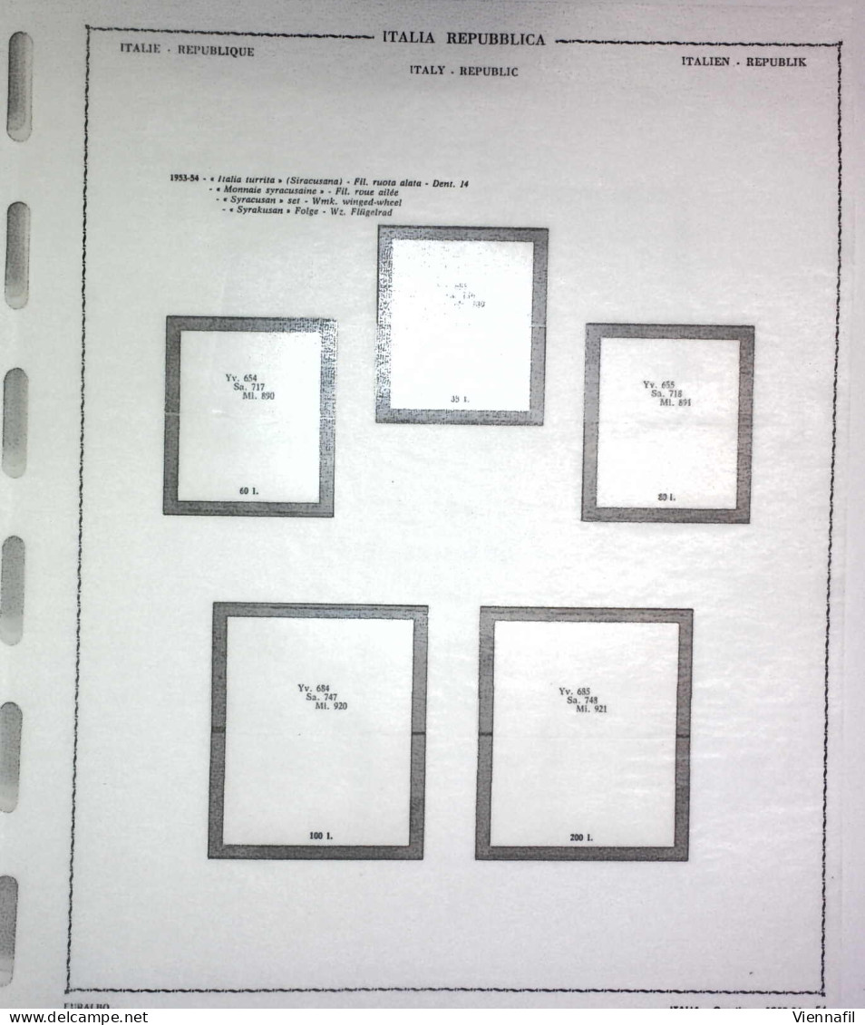 **/bof 1954/1965, Avanzata Collezione Nuova In Quartine Con Gomma Originale Integra, Montata Su Fogli Euralbo (mancano S - Other & Unclassified