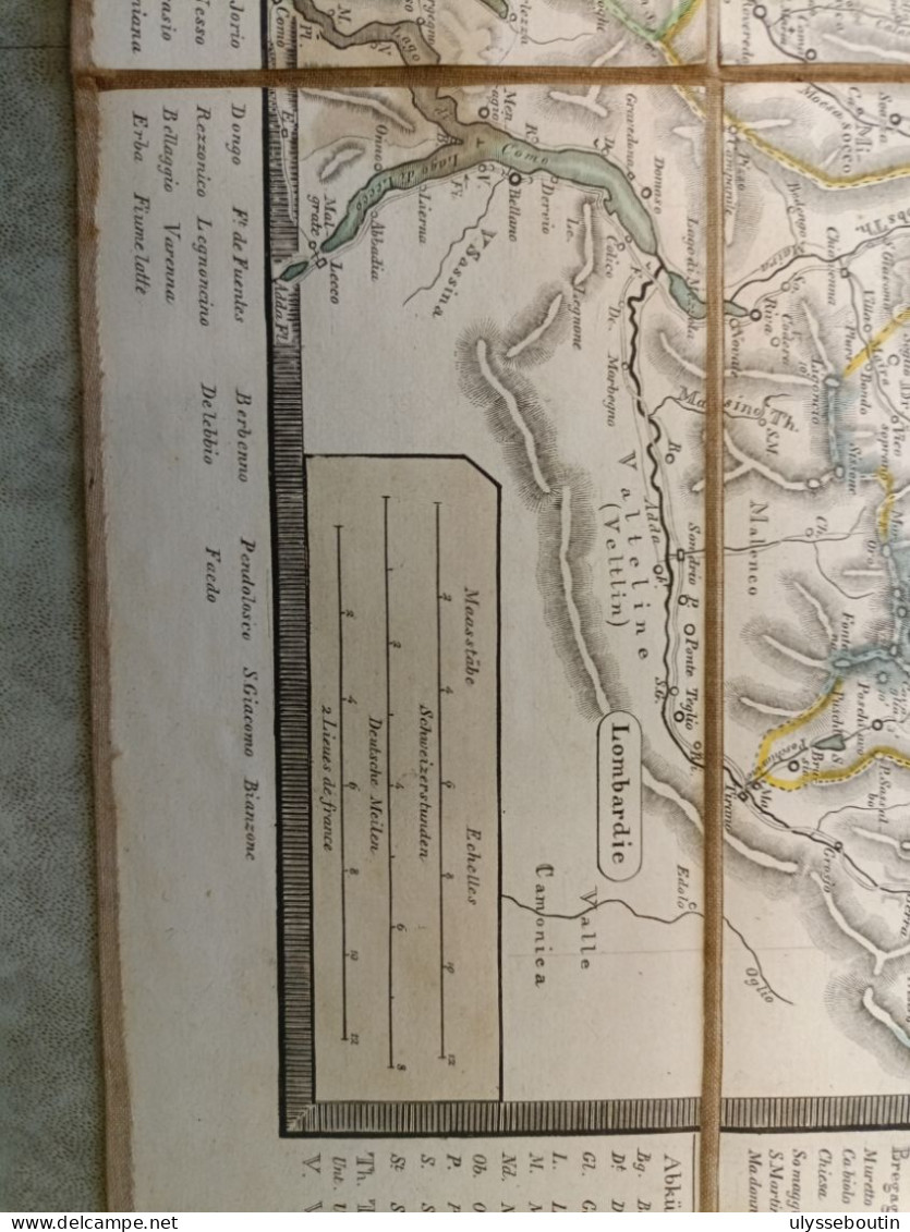 Cartes Routières Suisses Par Keller 1857 - Carte Stradali