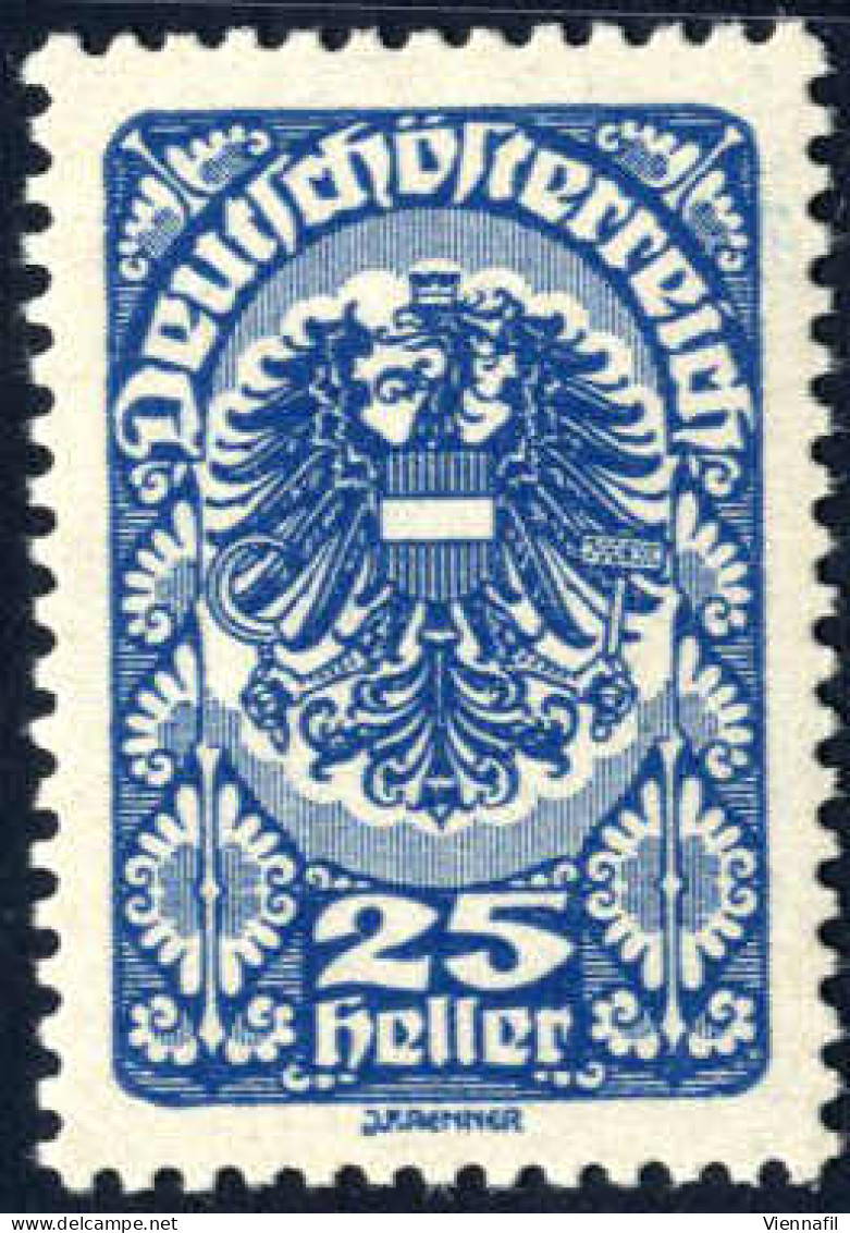 ** 1919/20, 25 Heller Tiefblau, Postfrisch, Attest Sturzeis, ANK 265xc - Otros & Sin Clasificación