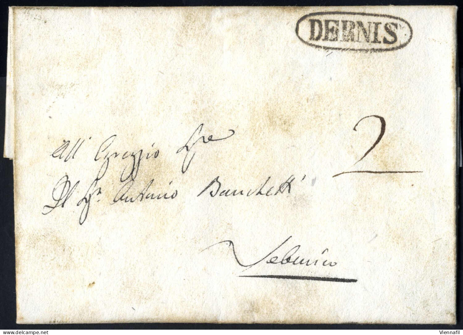 Cover Dalmatien 1699/1850 Ca., Sammlung Mit über 30 Vorphilabriefen, Dabei Viele Reko, Unter Anderem Slano Und Dernis, C - Collections