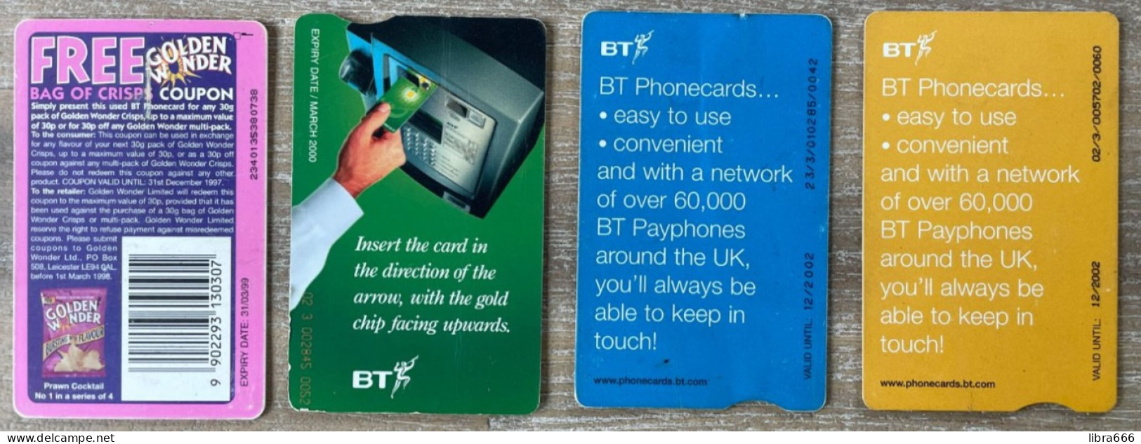 (4 X) - PHONECARD - UNITED KINGDOM - CHIP BT - (ca. 1999-2002) - BT Generale