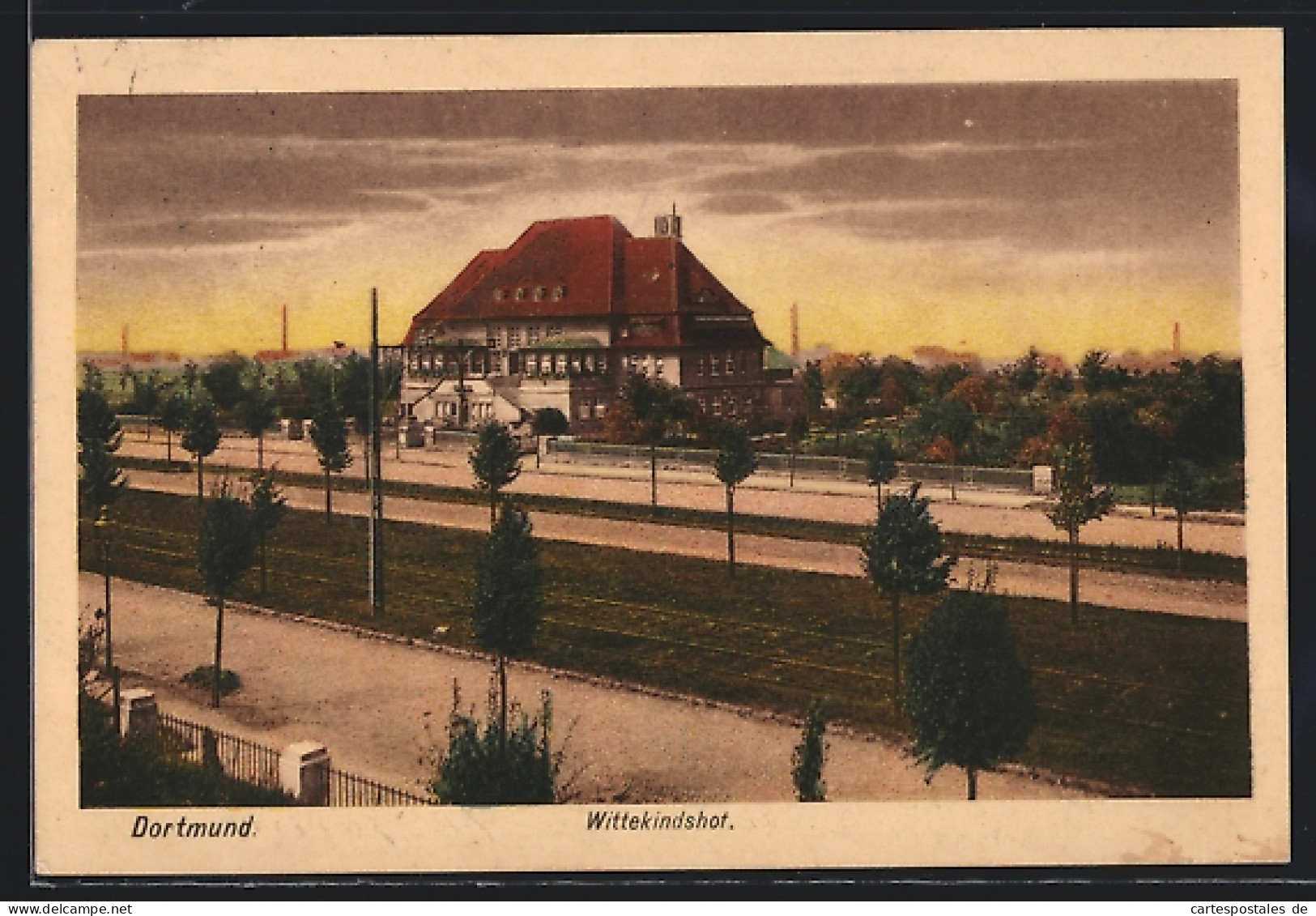 AK Dortmund, Gasthaus Wittekindshof J. Wernecke Mit Westfalendamm Aus Der Vogelschau  - Werne