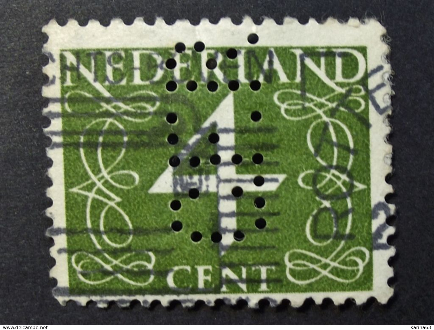 Nederland - Pays-Bas - 1946 -  Perfin - Lochung - C. F. R. -  N.V. Chemische Fabriek "Rotterdam" (Chefaro) - Cancelled - Gezähnt (perforiert)