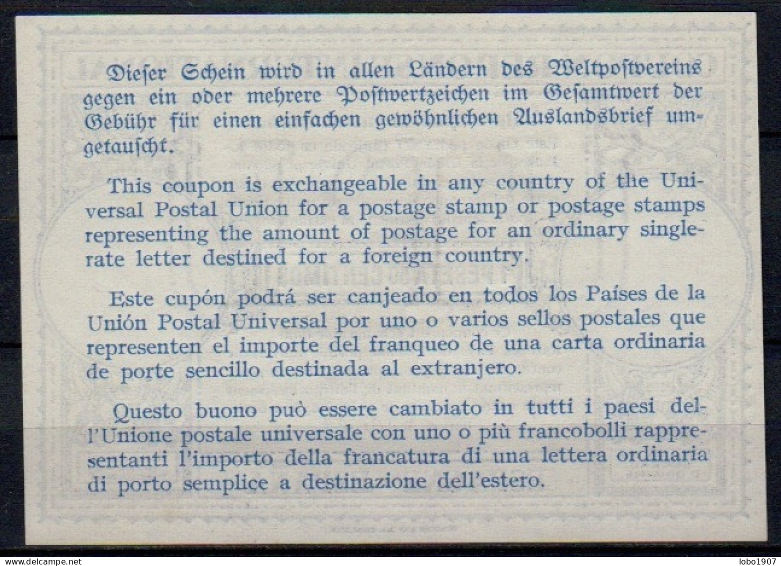 ESPAGNE ESPAÑA SPAIN  Lo14  1 PTA 50 C. International Reply Coupon Reponse Antwortschein Cupon Respuesta IRC IAS Mint ** - 1931-....