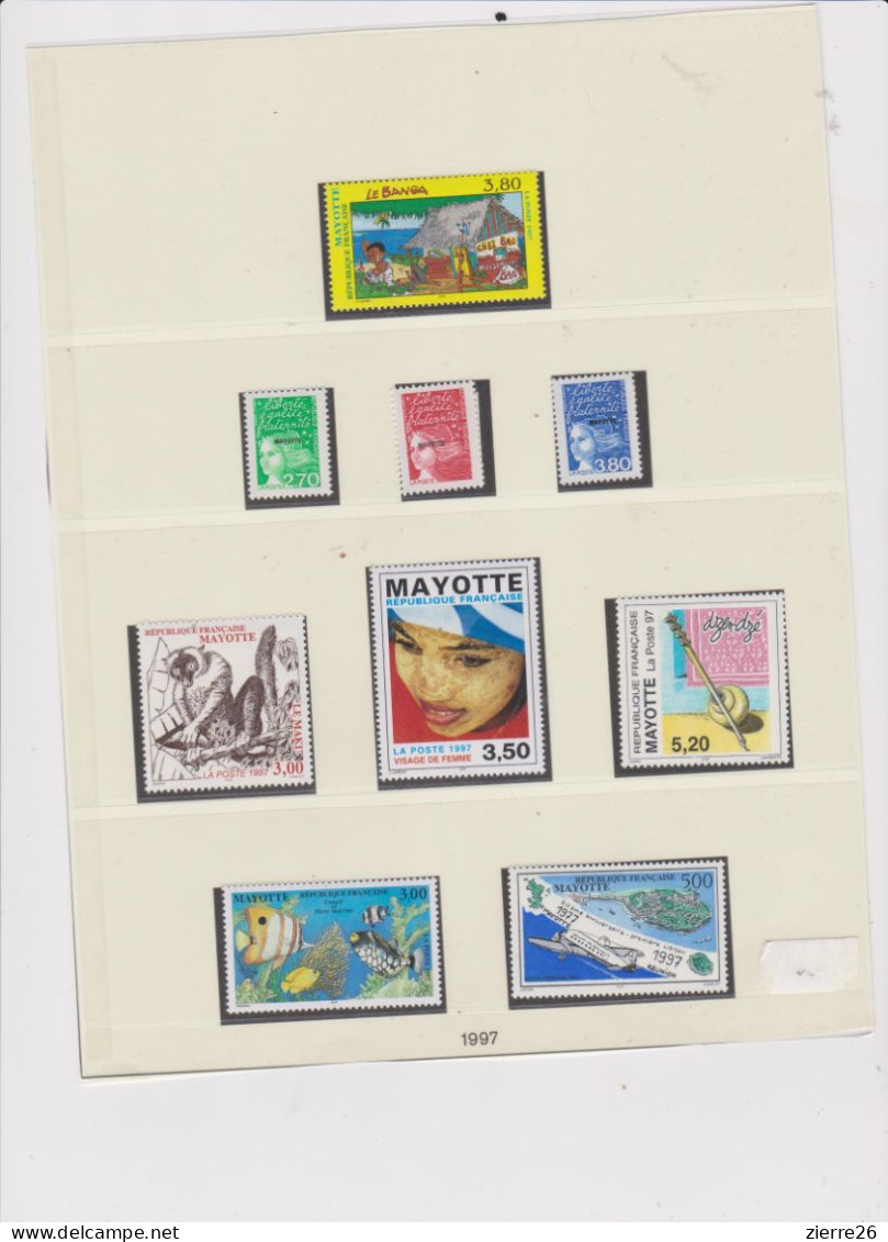 Mayotte Lot Sympa 45 Timbres Neufs France Port Offert - Unused Stamps