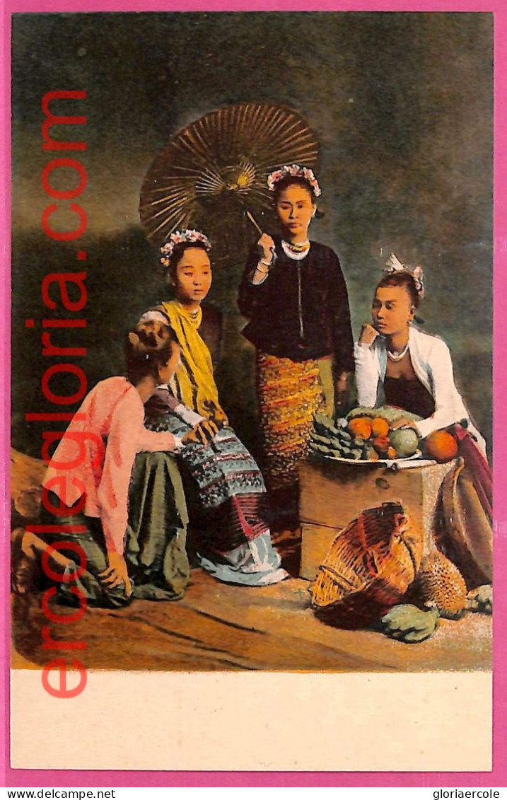 Af9301 - MYANMAR  Burma  -  VINTAGE POSTCARD - Costumes - Myanmar (Burma)