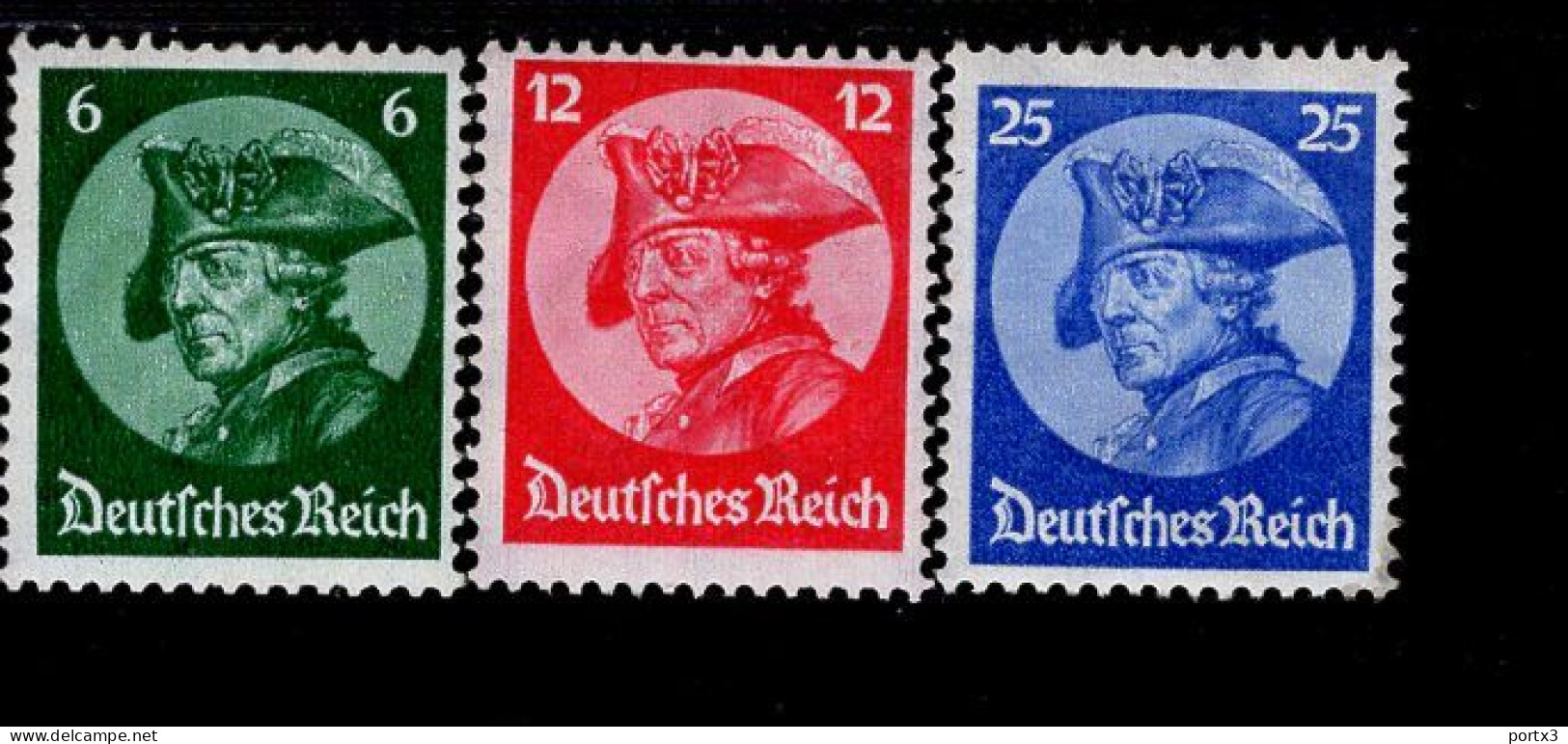 Deutsches Reich 479 - 481 Friedrich Der Große MLH * Falz - Ungebraucht