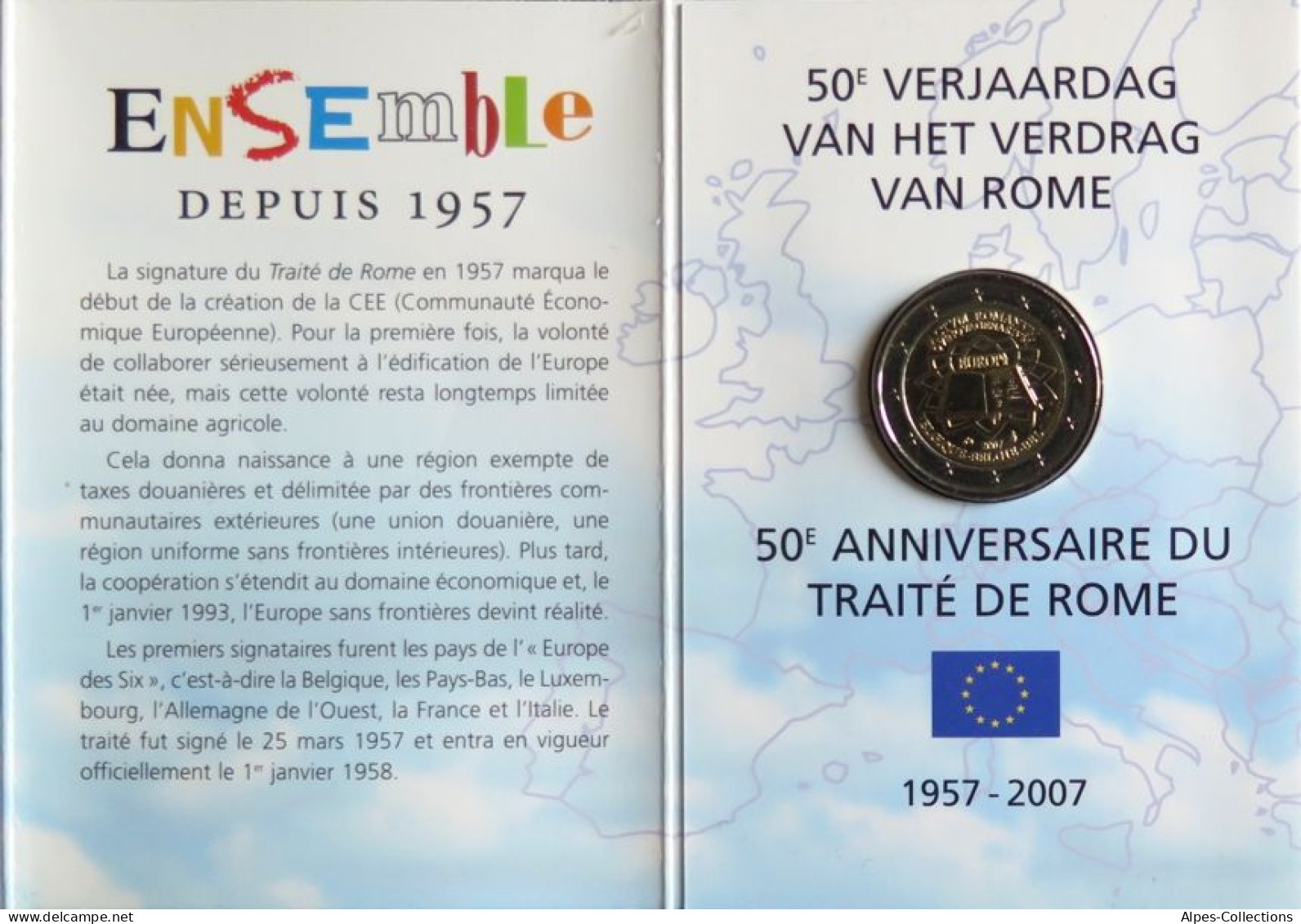 BE20007.2 - BLISTER BELGIQUE - 2007 - 2 Euros Commémo. Traité De Rome - Belgien