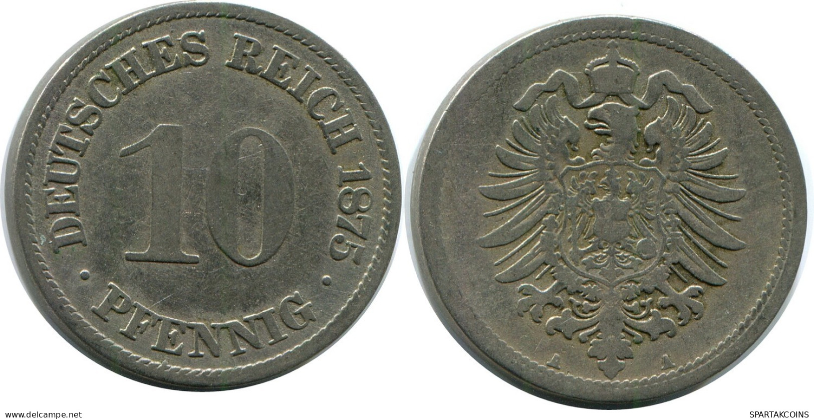 10 PFENNIG 1875 A ALLEMAGNE Pièce GERMANY #DB304.F.A - 10 Pfennig