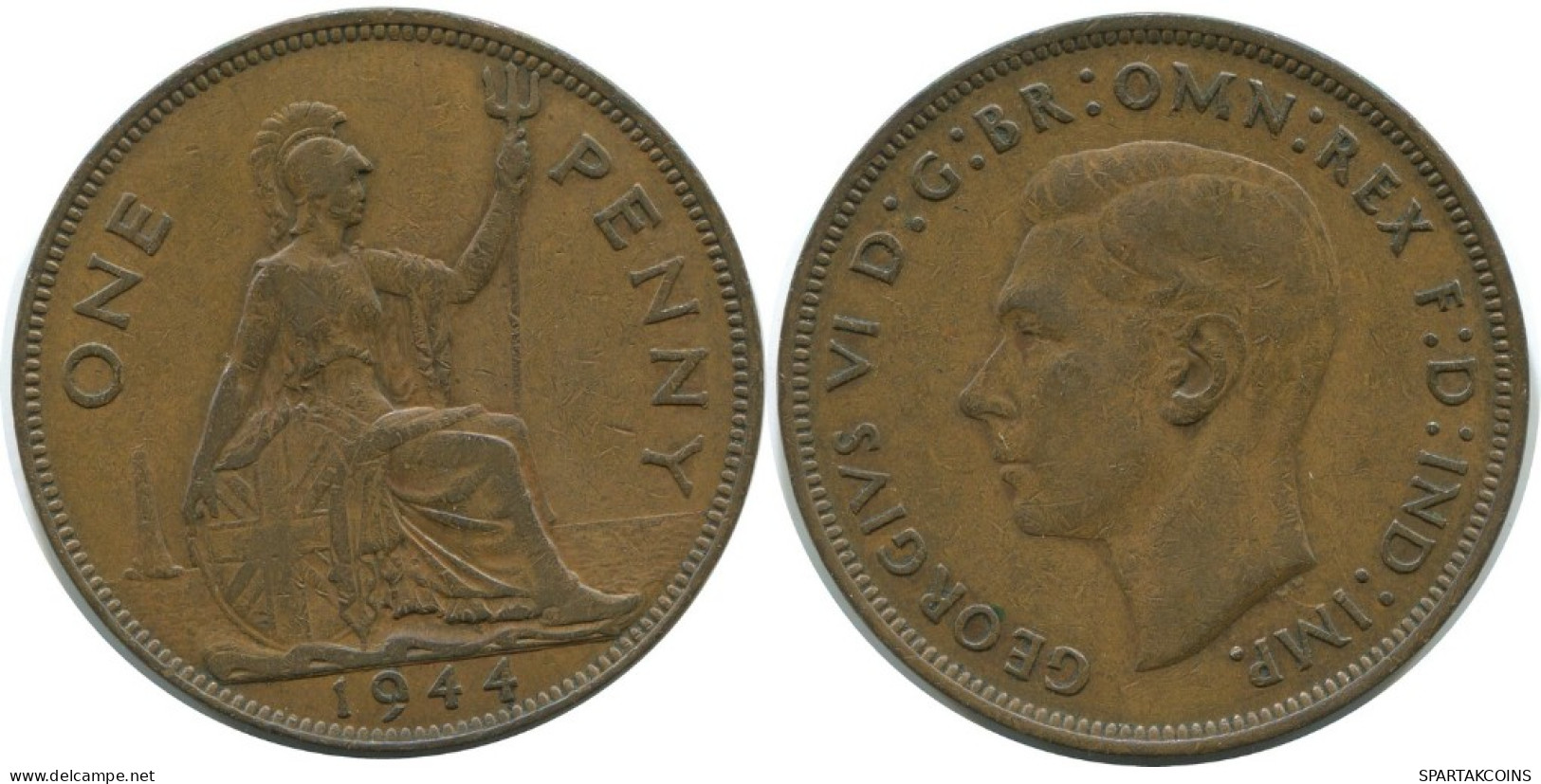 PENNY 1944 UK GBAN BRETAÑA GREAT BRITAIN Moneda #AG892.1.E.A - D. 1 Penny
