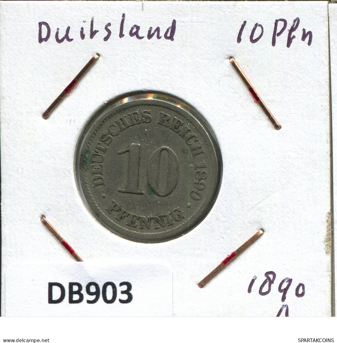 10 PFENNIG 1890 A GERMANY Coin #DB903.U.A - 10 Pfennig