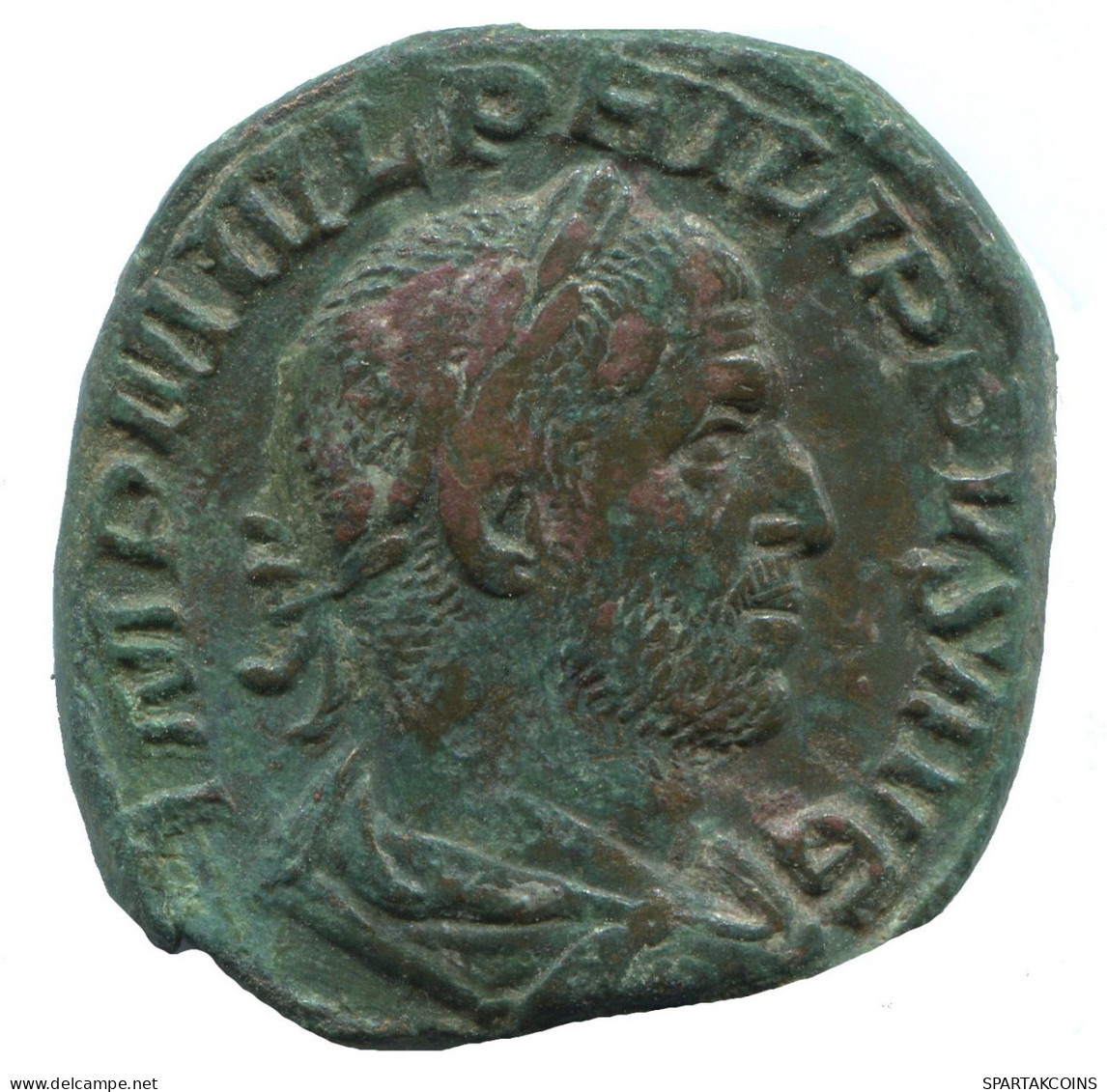 PHILIP I Rome AD244-249 LAET FVNDATA/S-C Laetitia 17.6g/30mm #NNN2070.48.D.A - The Military Crisis (235 AD Tot 284 AD)