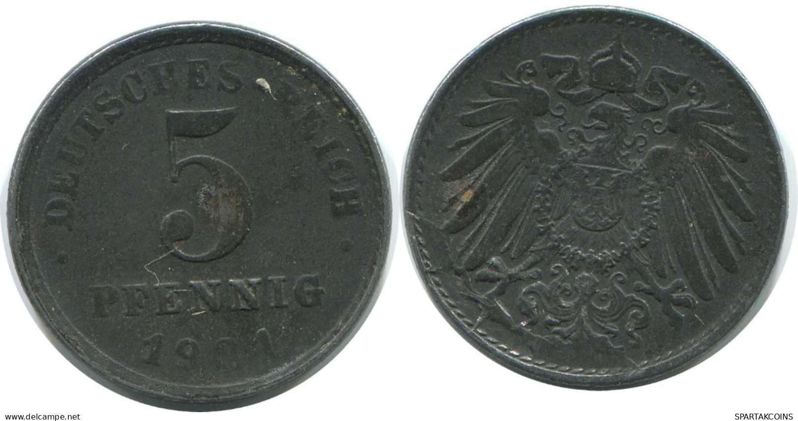5 PFENNIG 1921 GERMANY Coin #AE295.U.A - 5 Rentenpfennig & 5 Reichspfennig