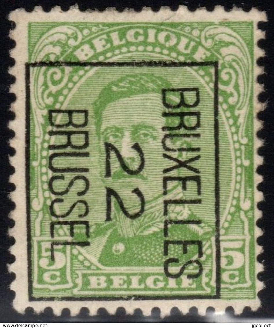 Typo 60-II B (BRUXELLES 22 BRUSSEL) - O/used - Typos 1922-26 (Albert I)