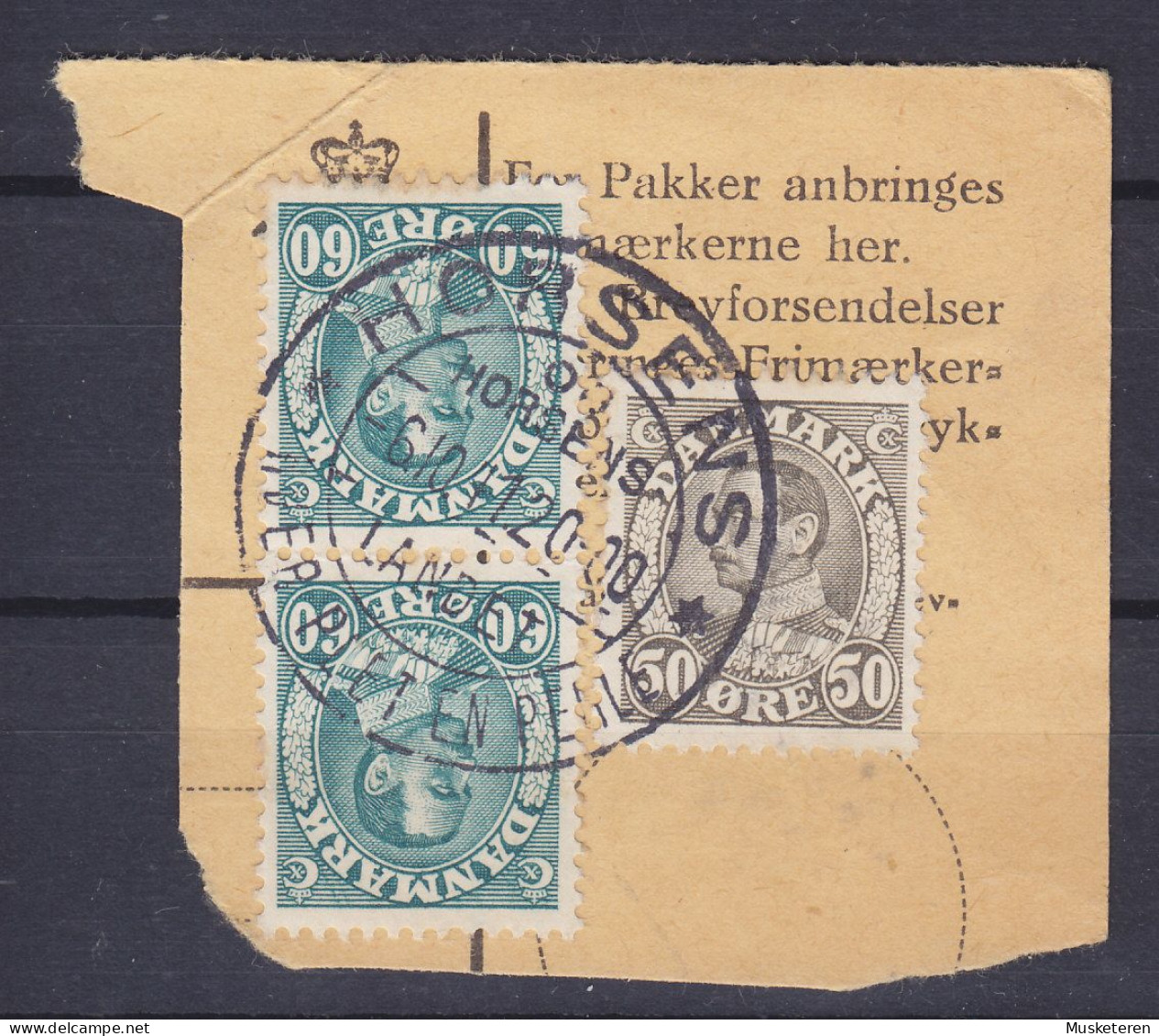 Denmark 1934 Mi. 210-11, 50 & 60 Øre King Christian X. Sonderstempel 'Hver Plet En Perle' HORSENS 1941 Clip - Gebraucht