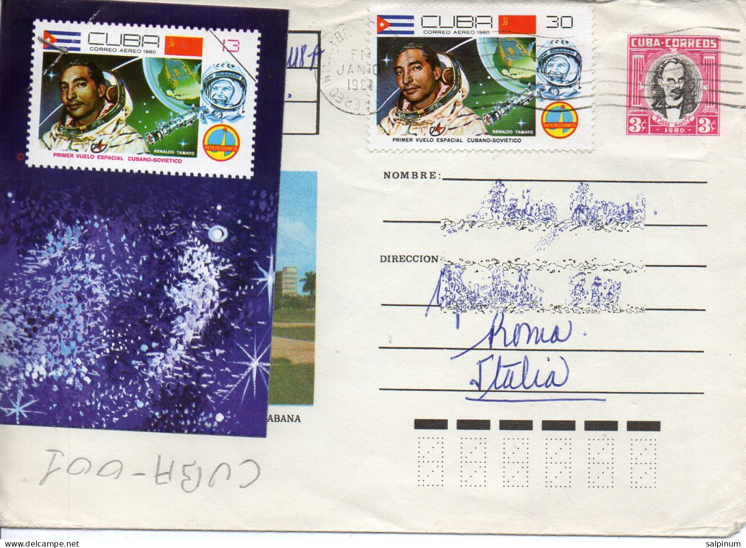 Philatelic Envelope With Stamps Sent From CUBA To ITALY - Covers & Documents