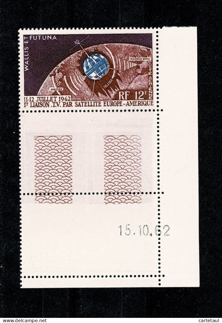 WALLIS & FUTUNA 1962 Satellite TELSTAR En Bas De Feuile Coin Daté 15.10.62 ** Gomme INTACTE Superbe - Ongebruikt