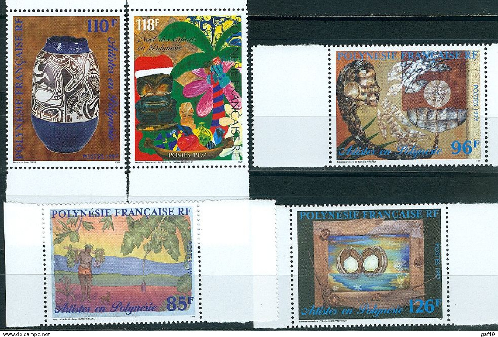 Polynésie N°Y&T 549 à 552 Et 555  Sujets Divers  Neufs Sans Charnière Très Frais 2 Scans - Unused Stamps