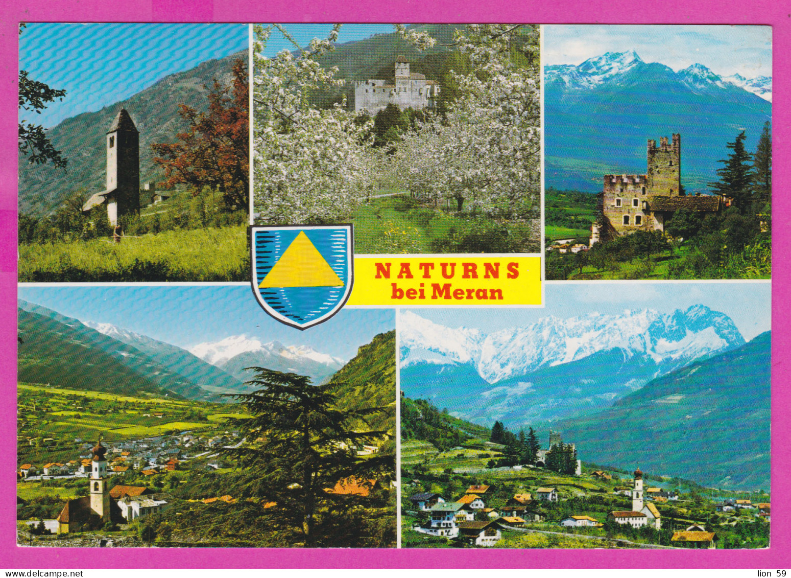 293828 / Italy - Naturns (554 M) Bei Meran PC 1992 USED 50+650 L  Rocca Di Calascio , Castello Di Montecchio Castiglion - 1991-00: Poststempel