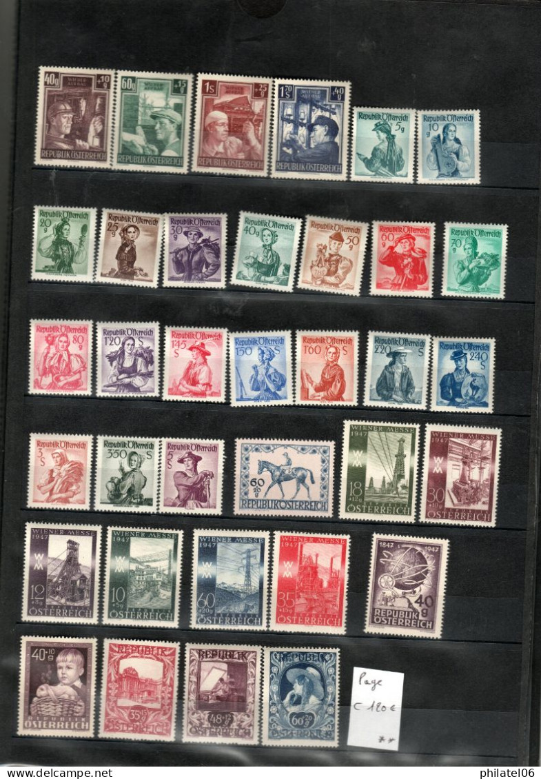 AUTRICHE  JOLIE COLLECTION MNH** AVEC BONNES SERIES  COTE 1552 EUROS - Collections