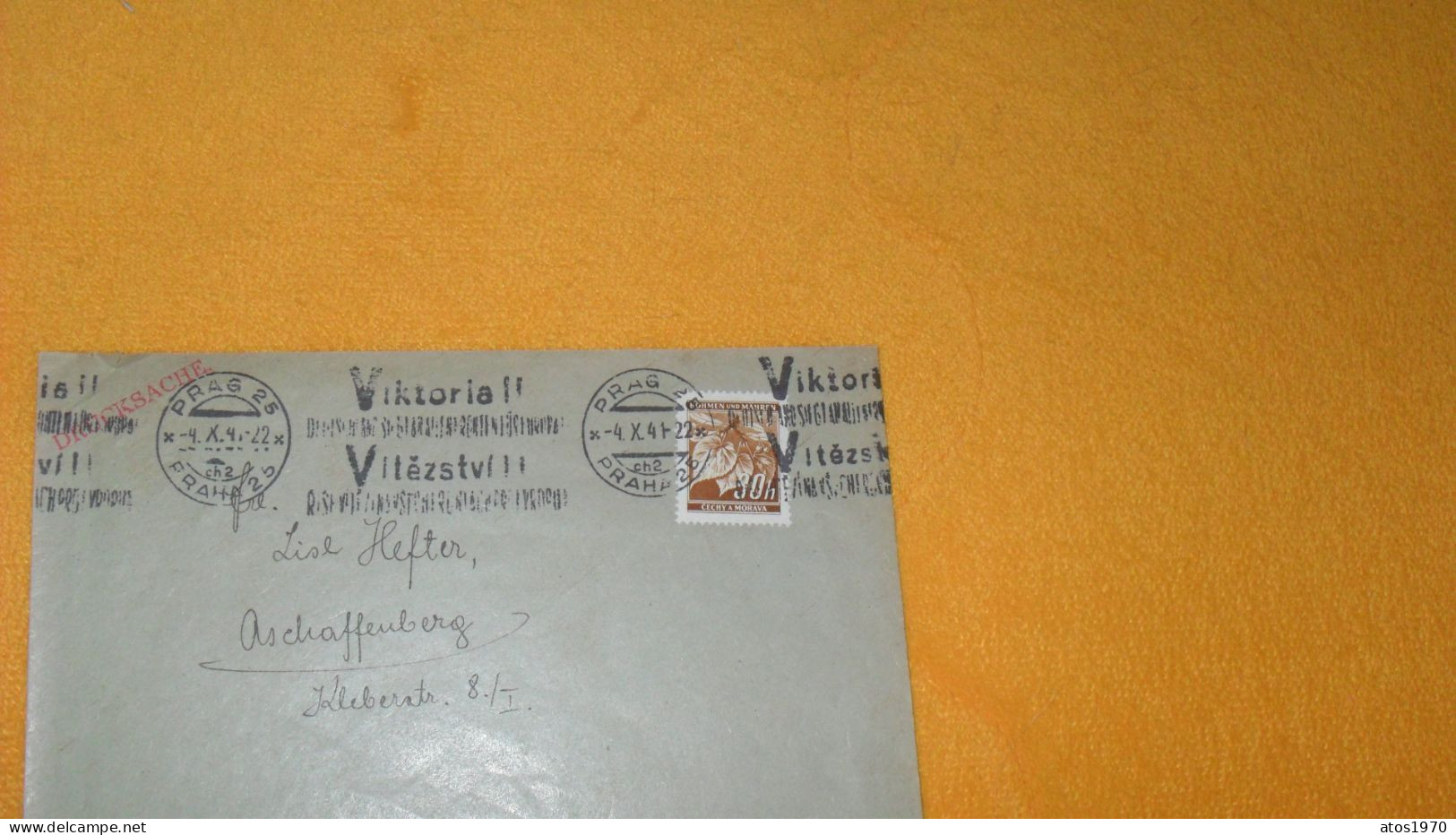 ENVELOPPE ANCIENNE DE 1941../ CACHETS PRAG 25 PRAHA 25 + TIMBRE BOHMEN UND MAYREN CECHY A MORAVA - Cartas & Documentos