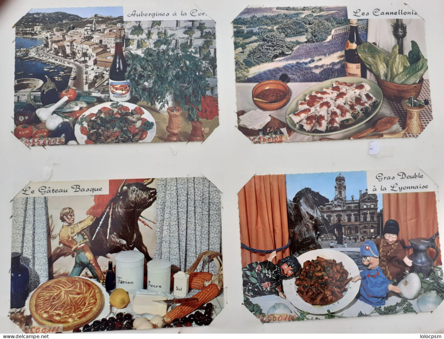 album de recettes de cuisine -250 cartes postales--voir photos