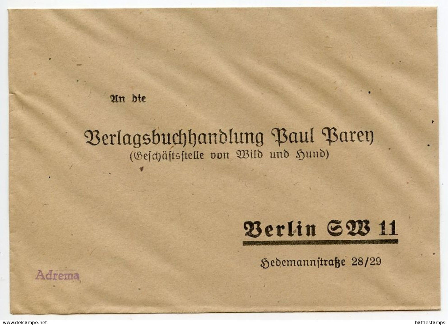 Germany 1941 Cover w/ Pamphlet & Hunting License Application; Berlin - Wild und Hund; 4pf. on 3pf. Meter