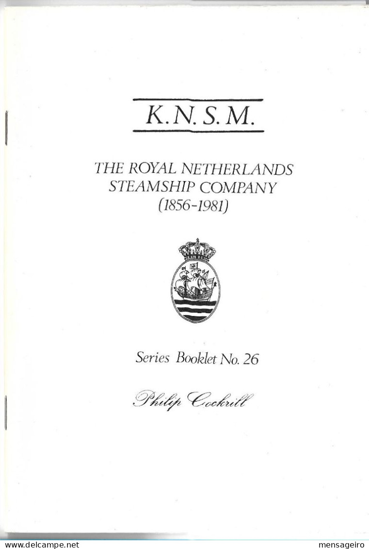 (LIV) - COCKRILL SERIES BOOLET N°26 - THE ROYAL NETHERLANDS STEAMSHIP COMPANY (1865-1981) - Ship Mail And Maritime History