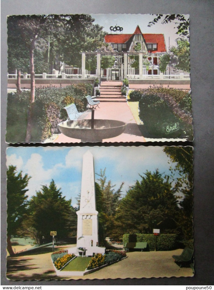 CP 17 CHATELAILLON PLAGE - LOT DE 2 CARTES - Le Monument Aux Morts - Hôtel Coop - Châtelaillon-Plage