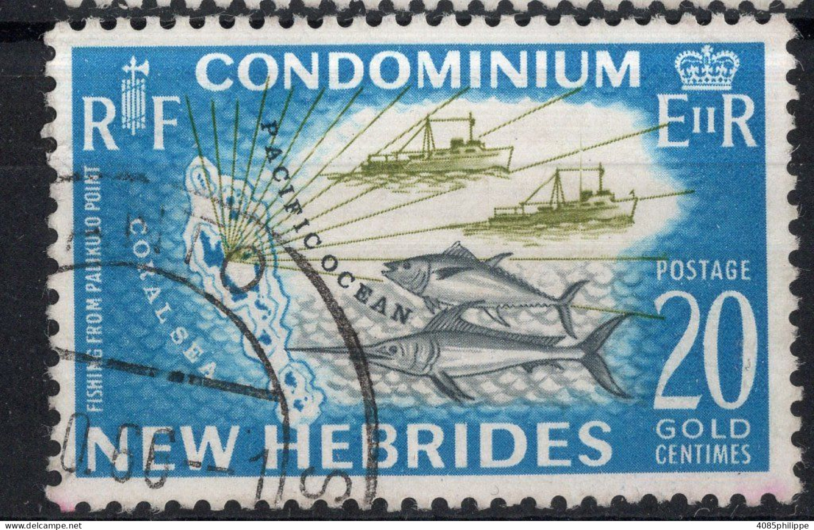 Nouvelles HEBRIDES Timbre-poste N°220 Oblitéré TB  Cote : 3€50 - Usados