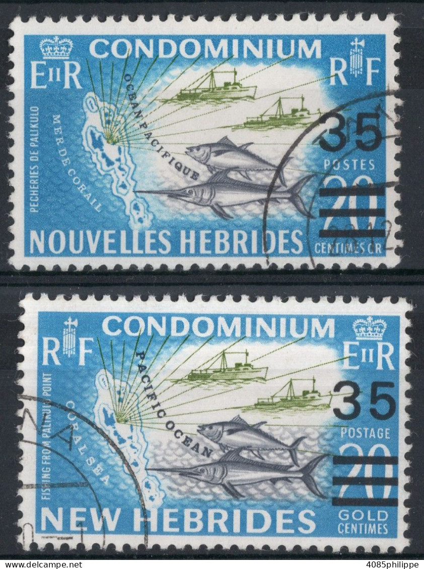 Nouvelles HEBRIDES Timbres-poste N°298 & 299 Oblitérés TB Cote : 3€25 - Usados