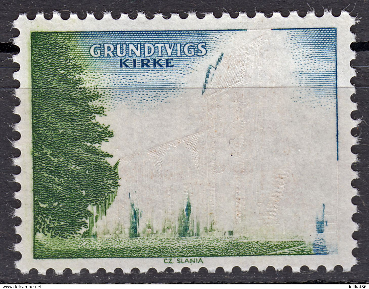 Probedruck Test Stamp Specimen Prøve Grundtvig Kirke Slania 1968 - Essais & Réimpressions