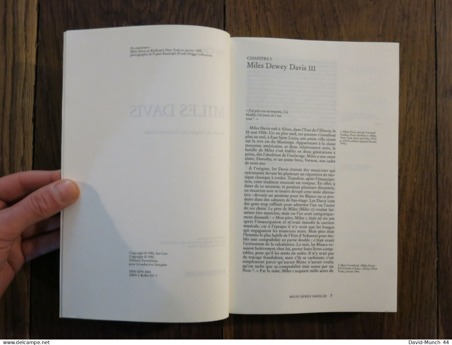 Miles Davis De Ian Carr. Parenthèses, Collection Epistrophy. 1991 - Música