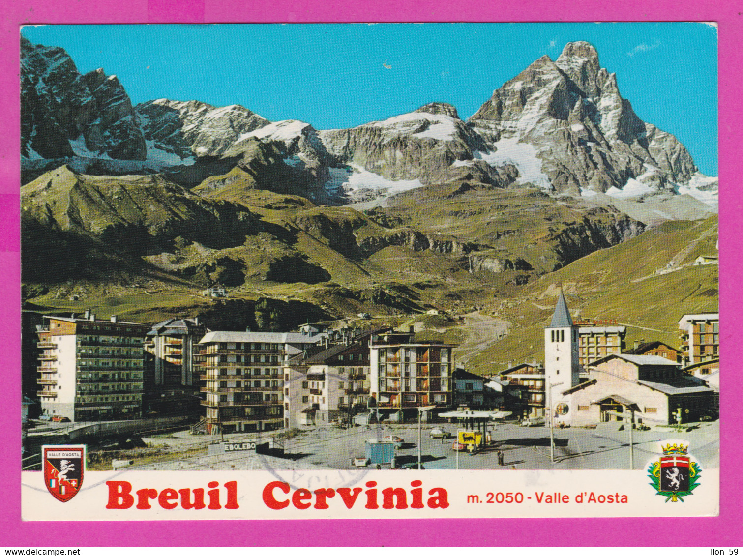 293842 / Italy - Breuil Cervinia M.2050 Valley D' Aosta PC 1990 USED 150+500 L Castello Di Miramare Trieste , Rovereto - 1981-90: Poststempel