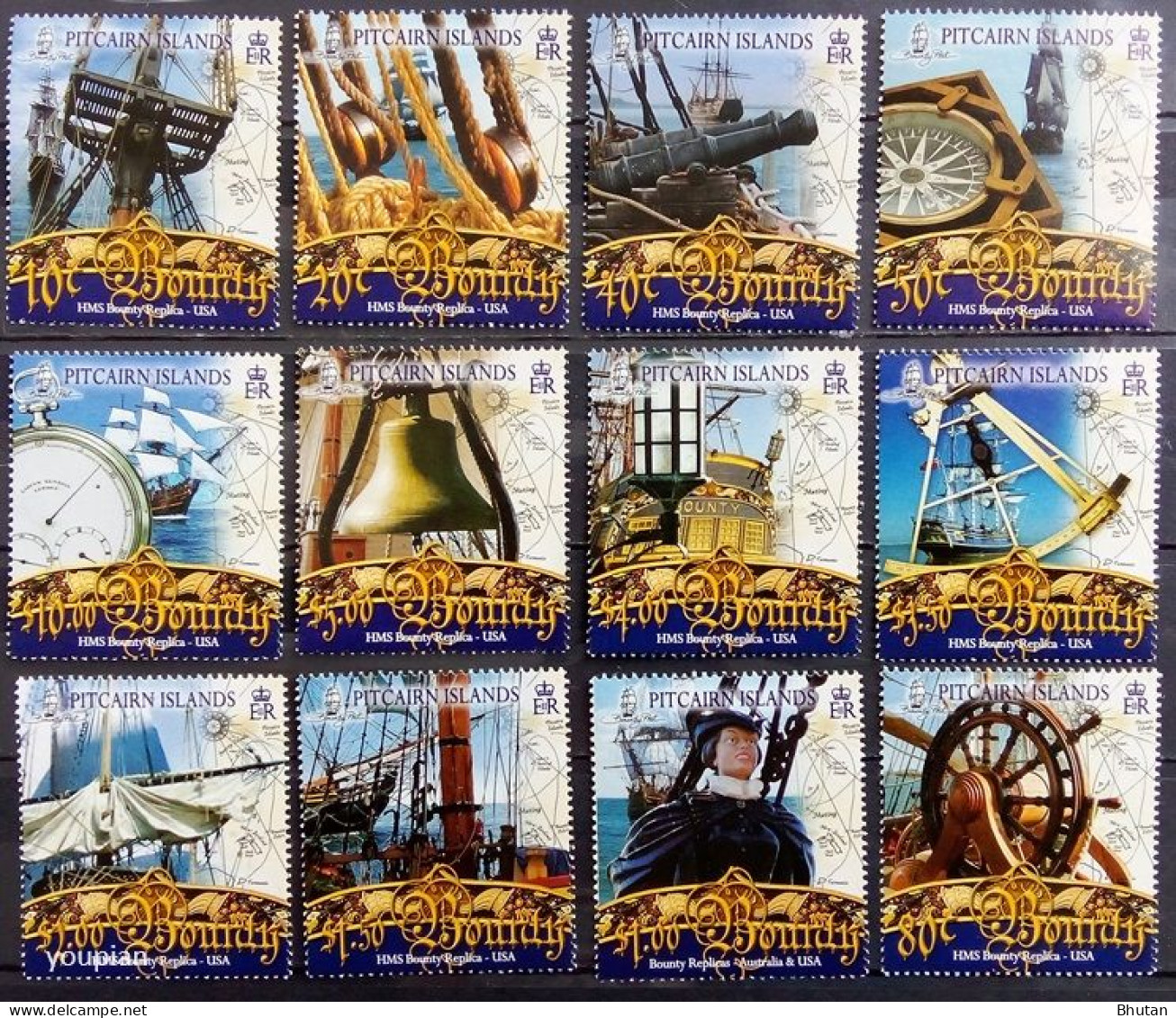 Pitcairn Islands 2007, Replica Of HMS Bounty Ship, MNH Stamps Set - Pitcairninsel