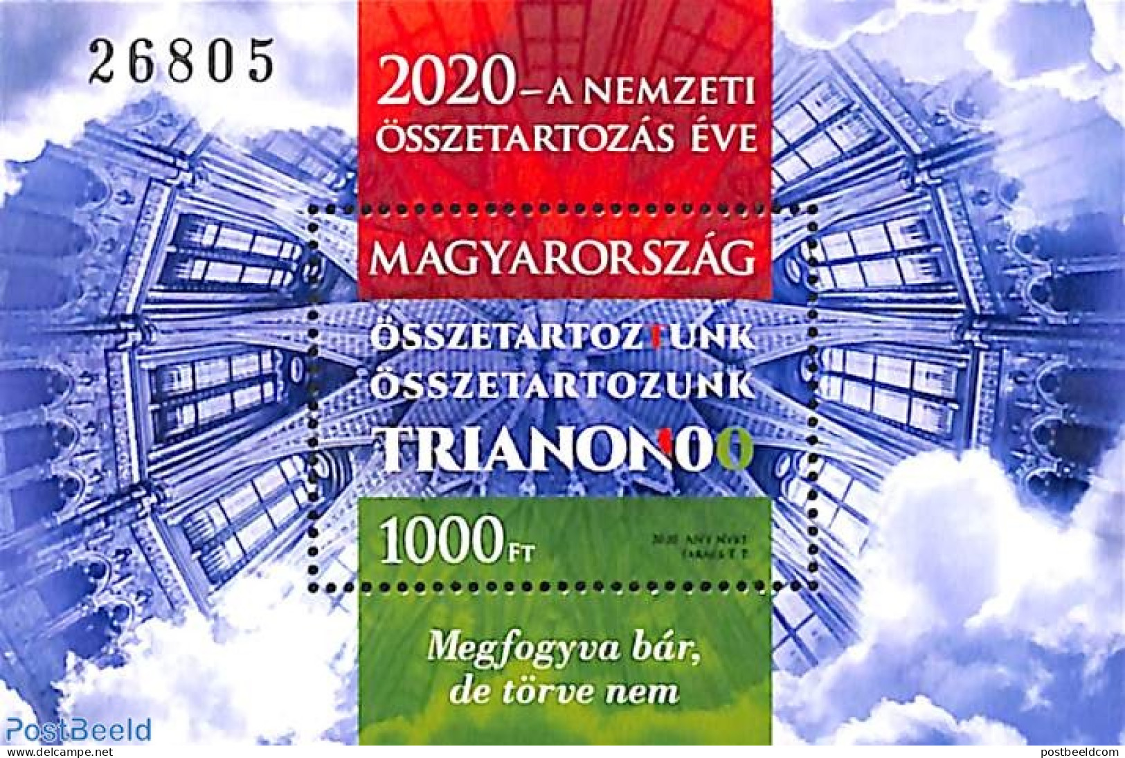 Hungary 2020 National Unity S/s, Perforated, Mint NH - Nuovi