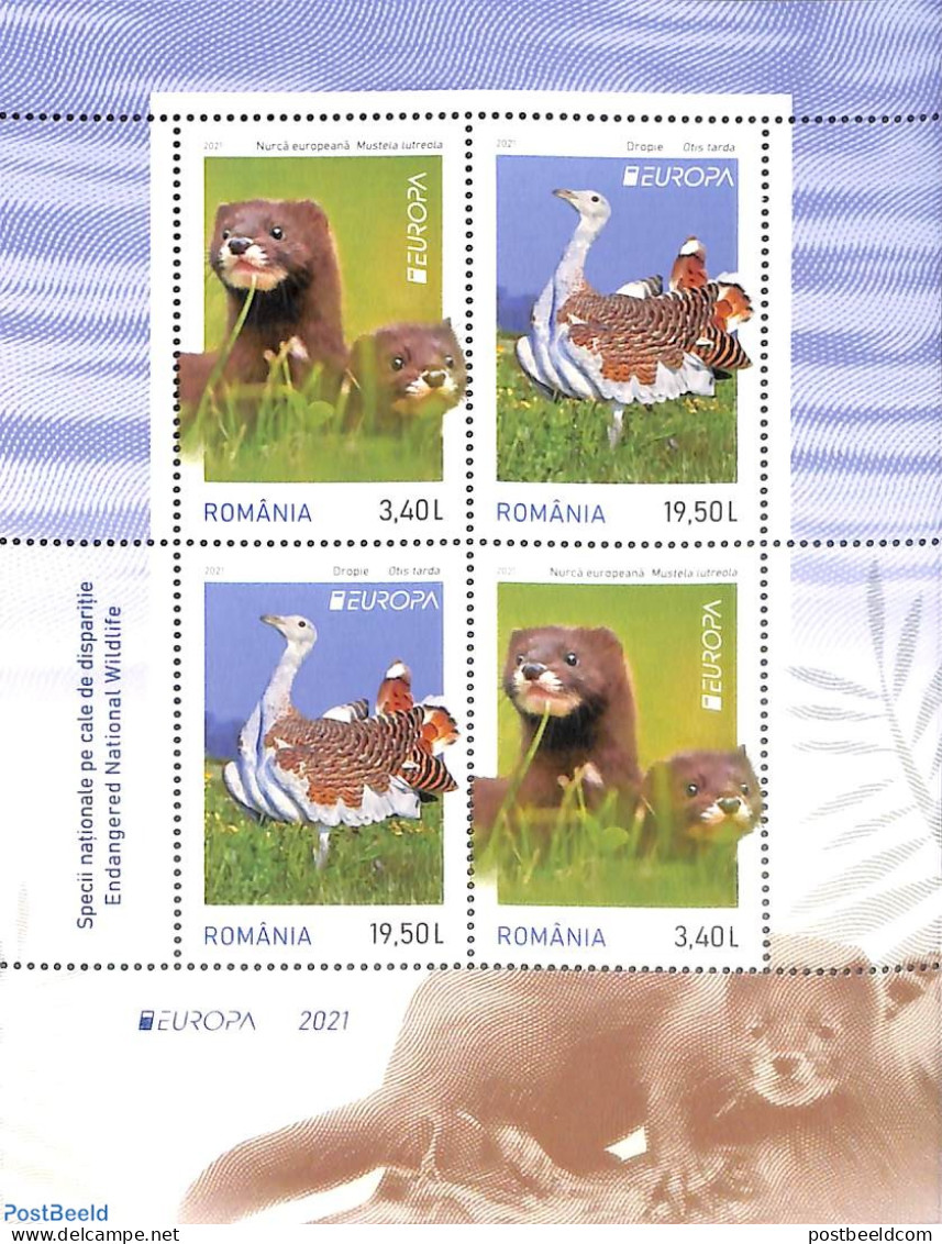 Romania 2021 Europa S/s, Mint NH, History - Nature - Europa (cept) - Animals (others & Mixed) - Birds - Ungebraucht