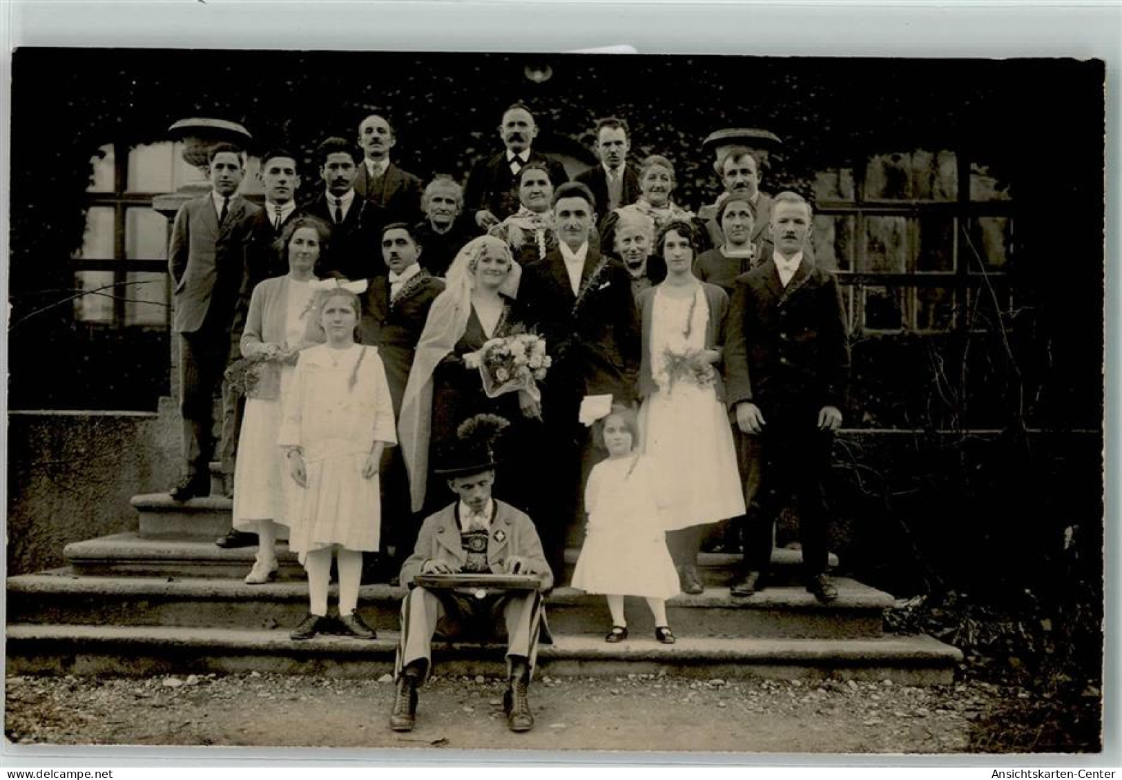 39169307 - Gruppenfoto Zither Spieler Gamsbart Am Hut  AK - Huwelijken