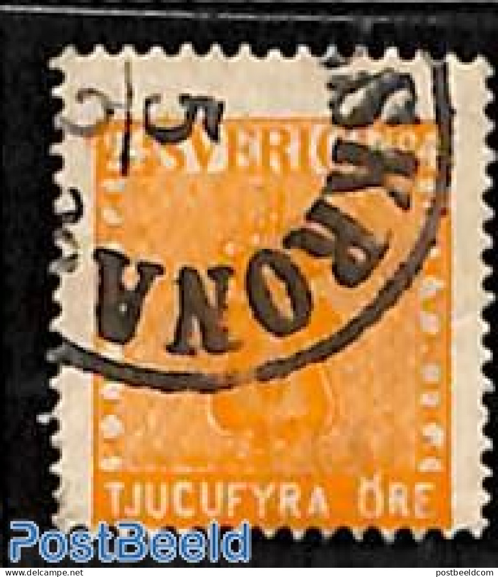 Sweden 1858 24o, Used, KARLSKRONA, Used Stamps - Usati