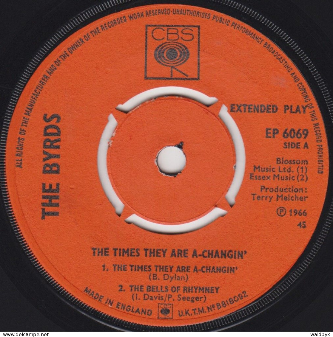 THE BYRDS - The Times They Are A'Changin' EP - Sonstige - Englische Musik