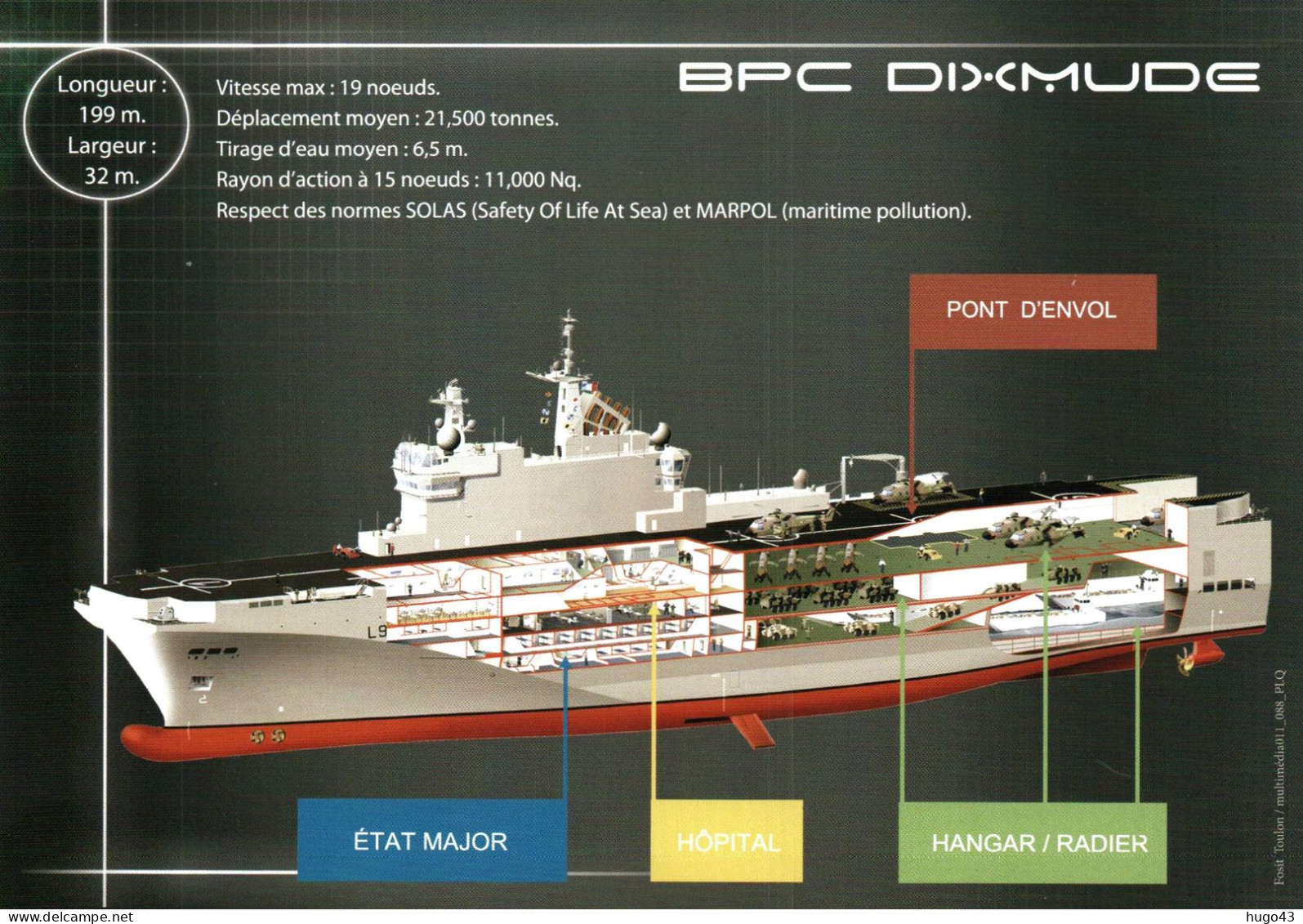 FICHE DU BPC DIXMUDE FRANCO / ANGLAIS FORMAT 210 X 150 Mm - Seepost