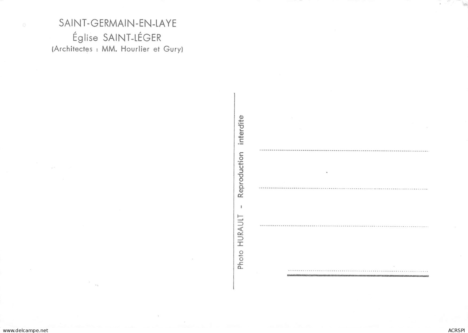 78 SAINT GERMAIN EN LAYE église Saint Léger Carte Vierge Non Circulé  (Scans R/V) N° 41 \MO7038 - St. Germain En Laye (Kasteel)