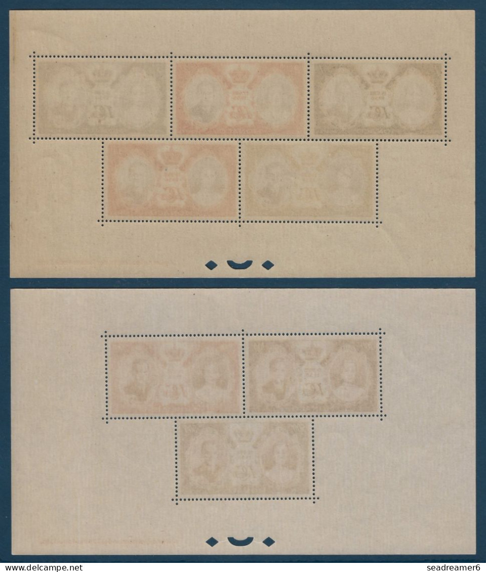 MONACO 1956 Blocs Feuillets Non émis N°5** & 6** Dits " Mariage Princier " Pas Si Courant ! - Blocks & Kleinbögen