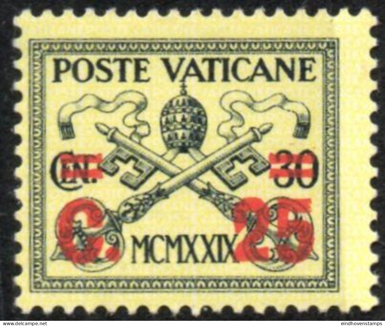 Vatican 1931 25c Overprint 1 Value MH - Nuovi