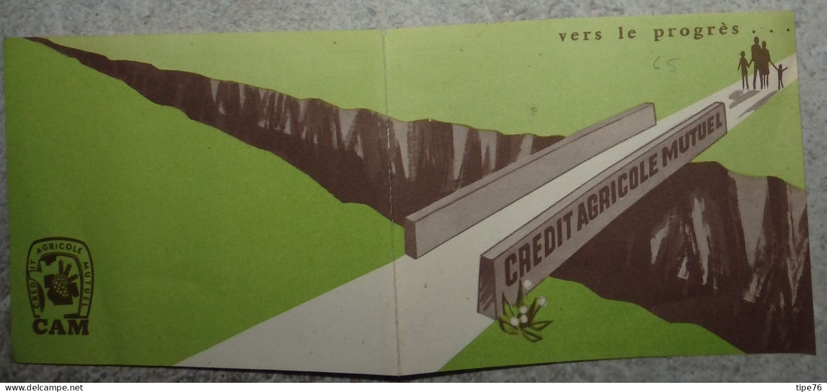 Petit Calendrier De Poche 1965 Banque Crédit Agricole Mutuel - Kleinformat : 1961-70