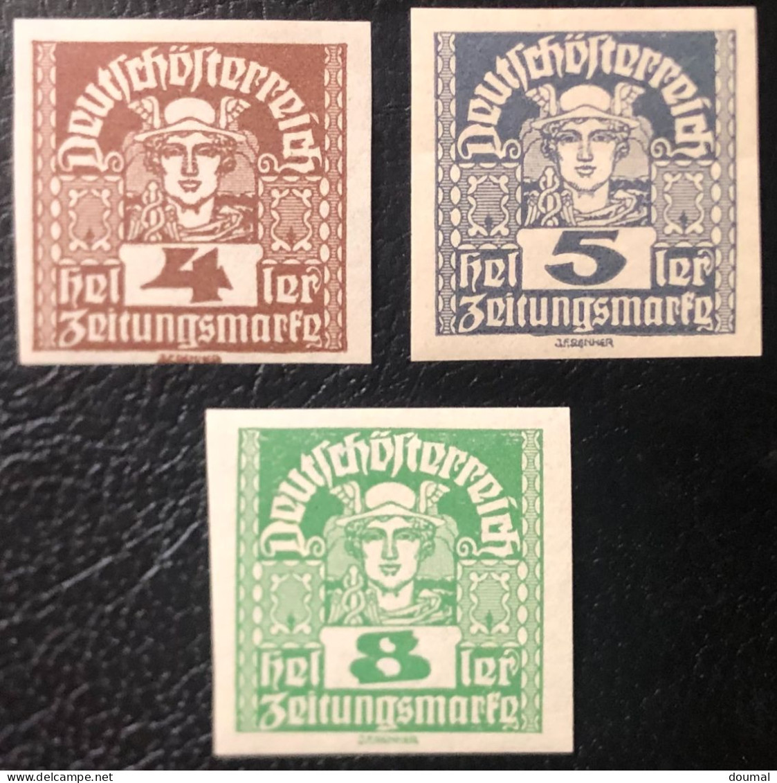 AUSTRIA 1920 4.5.8 Heller Newspaper Stamps - Ungebraucht