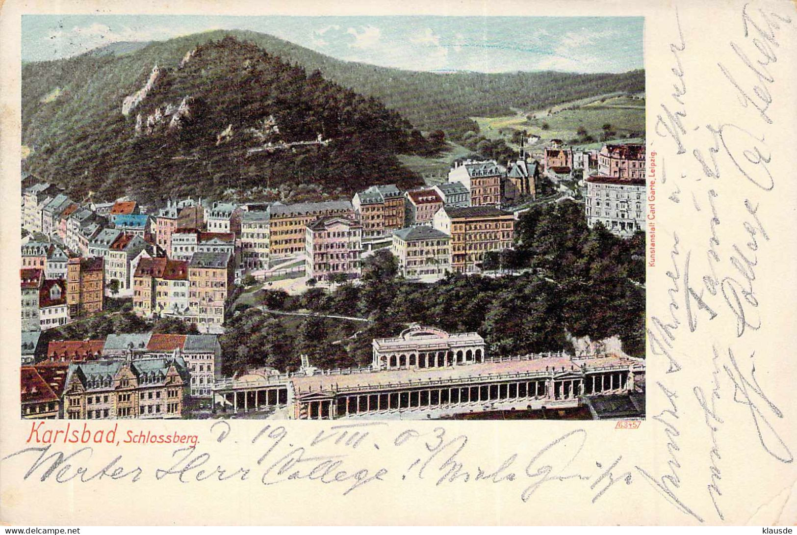 Karlsbad (Karlovy Vary) - Schlosßberg Gel.1903 AKS - Boehmen Und Maehren